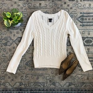 White Knit Calvin Klein Sweater M